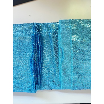 thumb_130x205cm Sequin Tablecloth - Turquoise