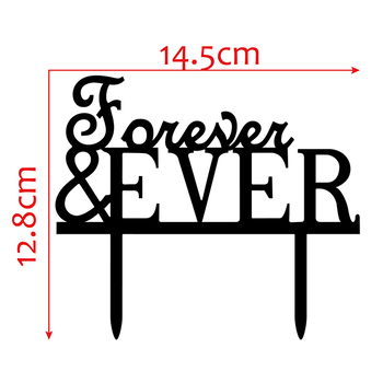 thumb_Silver - FOREVER & EVER Acrylic Cake Topper
