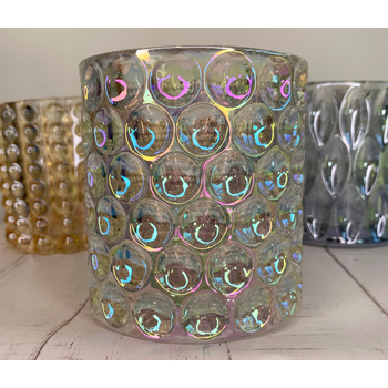 thumb_9.5cm - Clear Iridescent Finish Votive Candle Holder