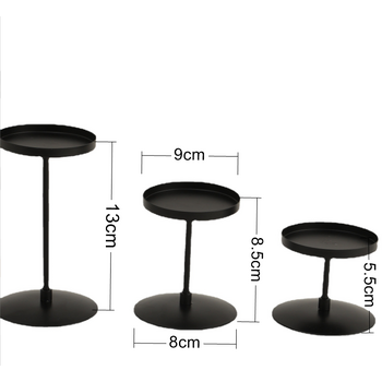 thumb_3pc Set of Black Pillar Candle Holders