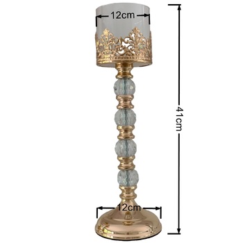 thumb_Glass Stemmed Candelabra - 41cm Tall