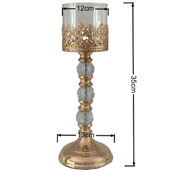 thumb_Glass Stemmed Candelabra - 35cm Tall