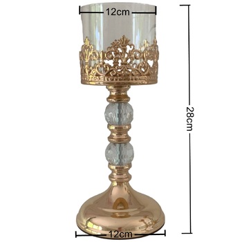 thumb_Glass Stemmed Candelabra - 28cm Tall