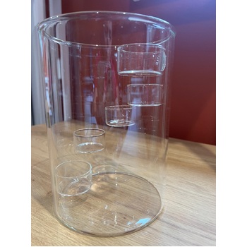 thumb_21cm Glass Cylinder Vase with 5 Tealight Candle Holders