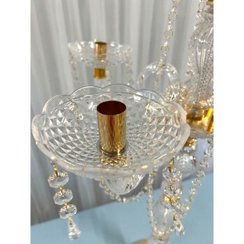 thumb_95cm - 5 Arm Acrylic Candelabra with Gold Features