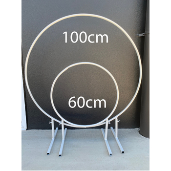 thumb_60cm Round Balloon Table Arch on stand - White