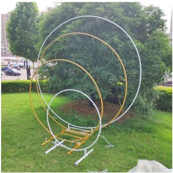 thumb_1.5m Round Balloon Arch on stand - White