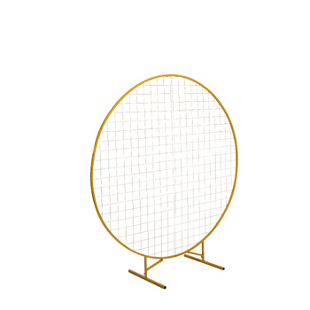 thumb_1.5m Round Mesh Balloon Arch on stand - Gold