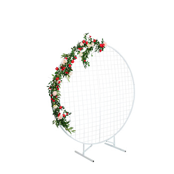 thumb_1.5m Round Mesh Balloon Arch on stand - White
