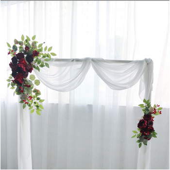 thumb_2pc Set - Artificial Wedding Arch Swag Set - Burgundy/Red