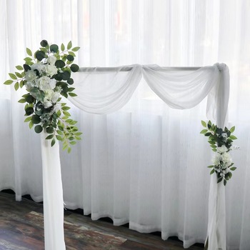 thumb_2pc Set - Artificial Wedding Arch Swag Set - White/Cream