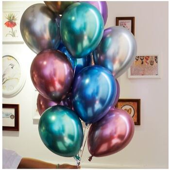 thumb_50pcs - Metallic Multi Coloured Balloons 30cm