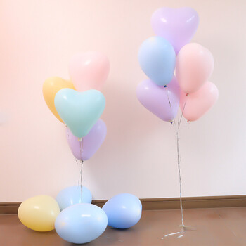 thumb_10pcs - 25cm (10")  Pastel Heart Balloons - Aqua