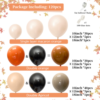 thumb_Champ/Apricot/Burnt Orange Theme 120pcs Balloon Garland Decorating Kit