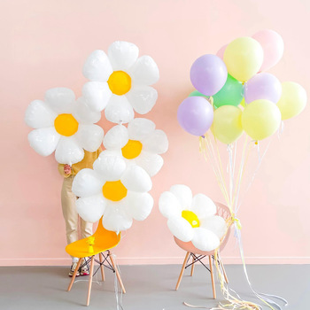 thumb_40cm - White Daisy Foil Balloon