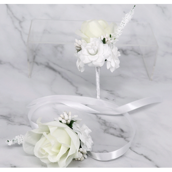 thumb_Corsage - White Rose/Babies Breath - Style 1