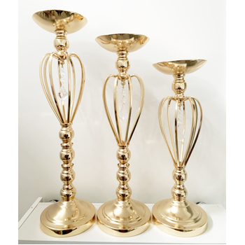 thumb_Gold Crystal Heat Candelabra Centerpiece - 52/55/58cm Available