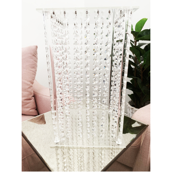 thumb_40cm Clear Acrylic Plinth Centerpiece/Riser with Crystals