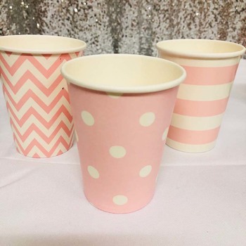 thumb_12pk - Paper Party Cup Pink ZigZag