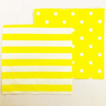 thumb_20pk - Paper Party Napkins Yellow Dot