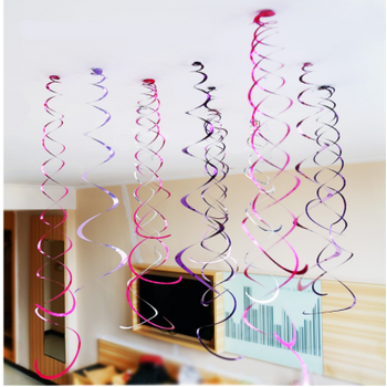 thumb_6pc - 80cm Party Sprial Decoration - Silver
