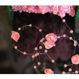 thumb_30m PINK Rose & Pearl String Beads/Chain/Garland