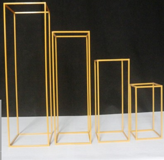 5pk - 100cm Tall - Gold Metal Flower/Centerpiece Stands