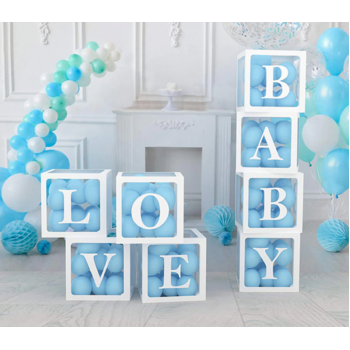 thumb_4pc set Baby Shower Decoration Boxes - LOVE