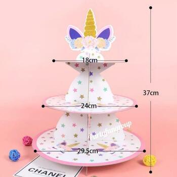 thumb_3 Tier Unicorn Style Cup Cake Stand
