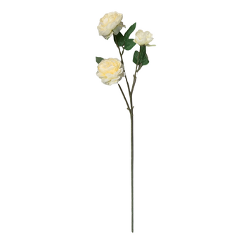 thumb_60cm- 3 Head Rose Flower Stem - Yellow