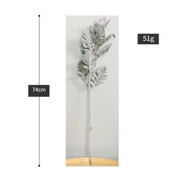 thumb_74cm Flocked Dusty Miller - Green/Lav