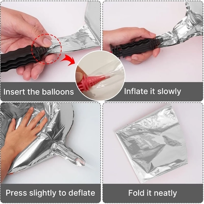 thumb_175cm - 4d Mylar Silver Aluminium Finish Balloon