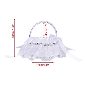 thumb_Flower Girl Basket (Toddler Sized) - White Lace
