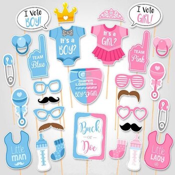 thumb_31pc - Baby Shower Banner & Photo Props Set - Gener Reveal 