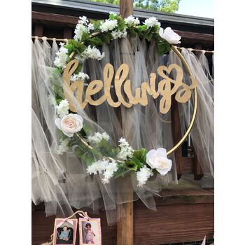 thumb_WHITE Ceiling Flower/Macrame Hoop 40cm