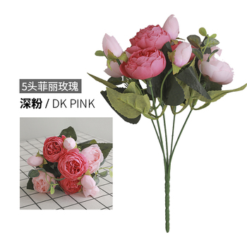 thumb_30cm 9 Head Small Filler Flower Bunch - Mixed Pink/Fushia
