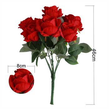 thumb_46cm - 7 Head Large Rose Bush (8cm) - Red