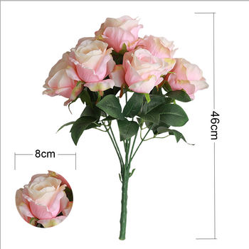 thumb_46cm - 7 Head Large Rose Bush (8cm) - Blush Pink