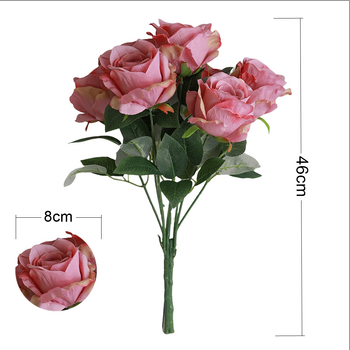 thumb_46cm - 7 Head Large Rose Bush (8cm) - Mauve