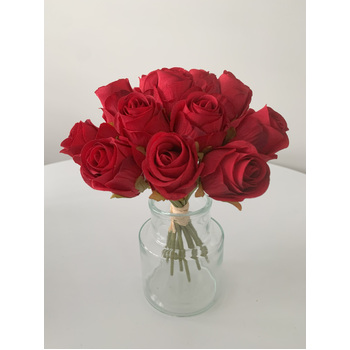thumb_18 Head Silk Rose Bouquet - Red