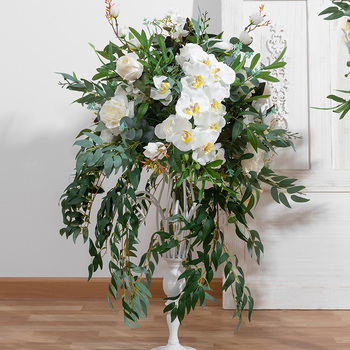 thumb_50cm Floral Rose/Orchid Ball Arrangement - White/Cream