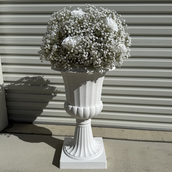 thumb_50cm -  Rose & Babies Breath Flower Ball Arrangement - White/Cream