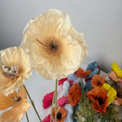 thumb_Champagne Poppy Spray Stem - 76cm – 5 Head