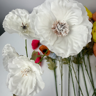 thumb_White Poppy Spray Stem - 76cm – 5 Head