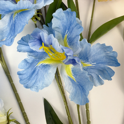 thumb_Blue Ruffled Iris Spray – 80cm Artificial Flower Stem