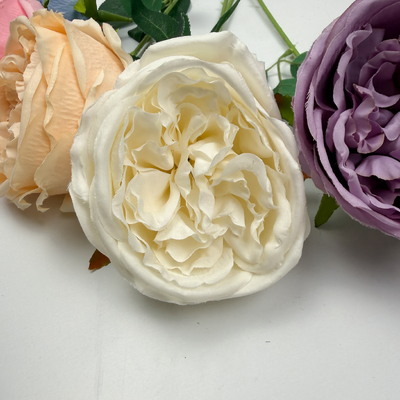 thumb_White/Cream David Austin Rose Stem 50cm Artificial – Single Stem