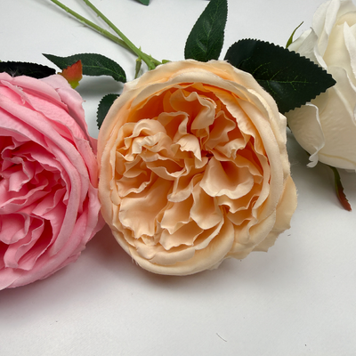 thumb_Peach David Austin Rose Stem 50cm Artificial – Single Stem