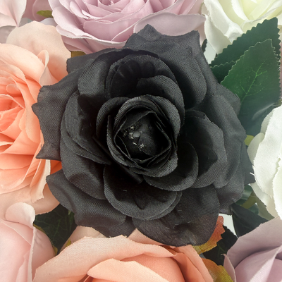 thumb_Black Open Rose Stem 50cm Artificial – Single Stem