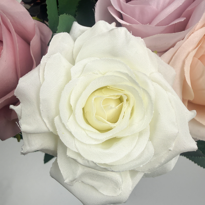 thumb_White Open Rose Stem 50cm Artificial – Single Stem