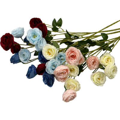 thumb_Multi Head White Rose Spray Stem 82cm - Artificial